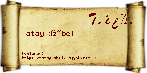 Tatay Ábel névjegykártya