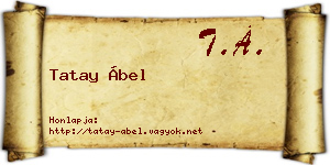 Tatay Ábel névjegykártya